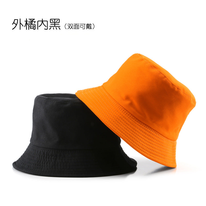 Wholesale Double-sided Solid Color Sunshade Bucket Hat